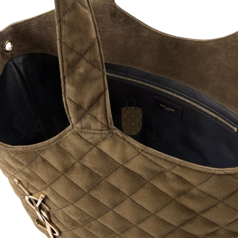YSL ICARE MEDIUM IN QUILTED SUEDE 858191 (31*28*15cm)